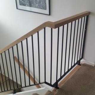 Wrought iron with rimu handrail